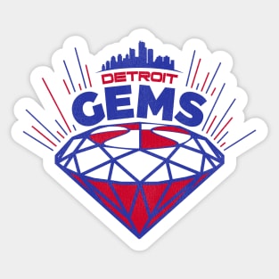 Defunct Detroit Gems Basketball Team Sticker